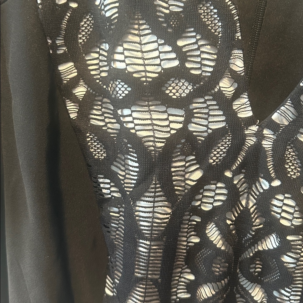 ➰ Connected Woman Apparel Sz 18W Black Lace Dress Worn Twice ➰ - Picture 4 of 7